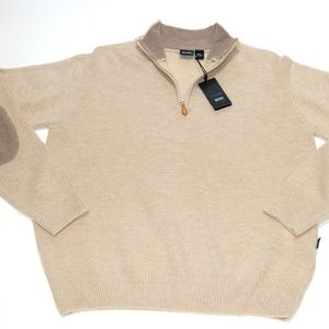 New Hugo Boss Half Zip Wool Sweater